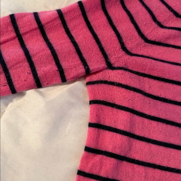 J. Crew 100% Cashmere Striped Sweater SZ L - Picture 4 of 5